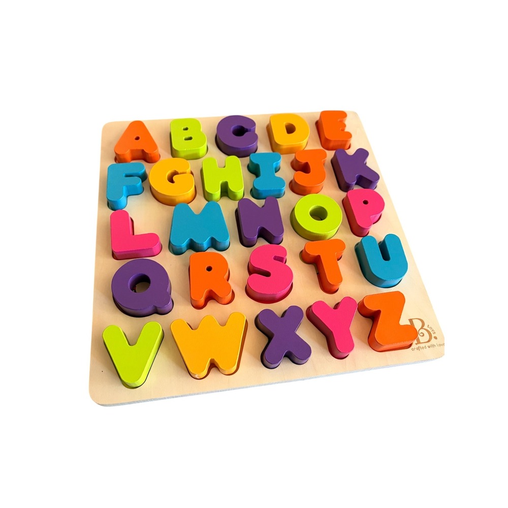 *4for$20 Mix&Match* B. toys Alpha B. Tical Chunky Wooden Alphabet Puzzle Kid Toy